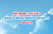 Bằng chứng khách quan là gì? ý kiến đánh giá chủ quan là gì?...